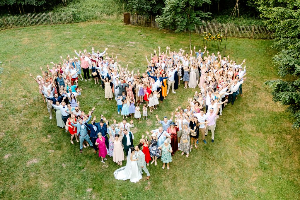Photo de groupe coeur mariage Photo de groupe coeur mariage